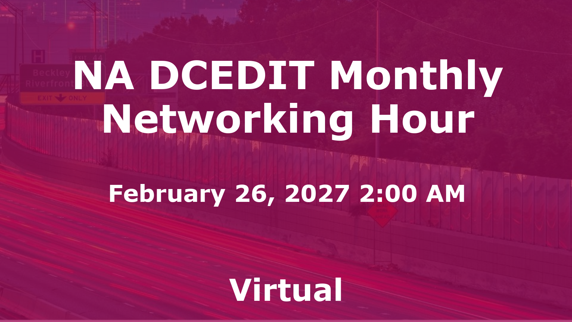 NA DCEDIT Monthly Networking Hour event image
